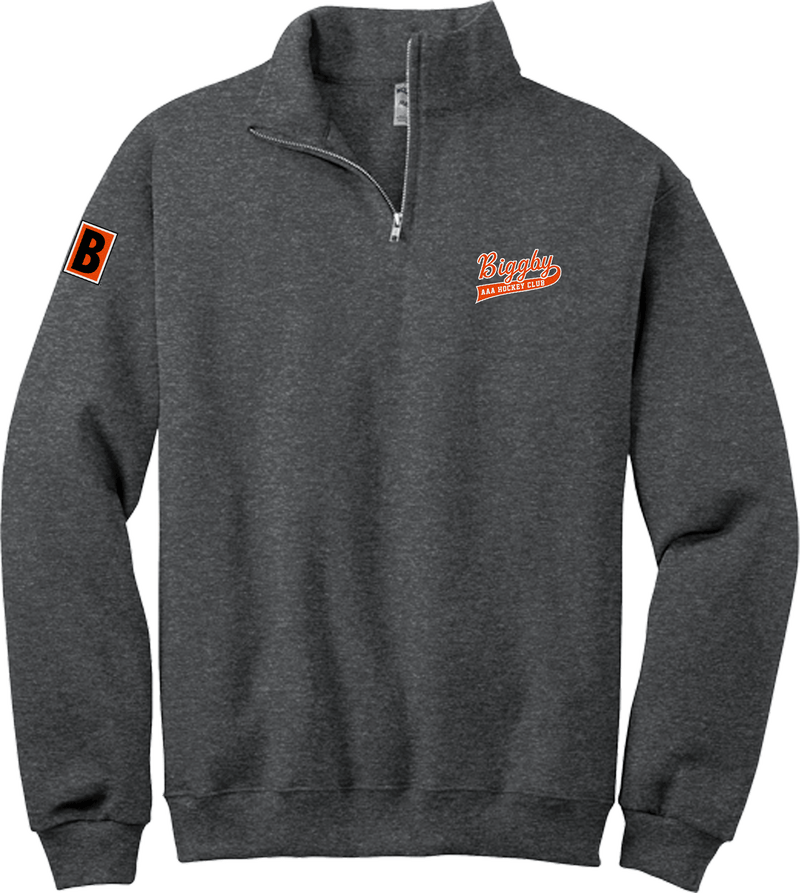 Biggby Coffee AAA NuBlend 1/4-Zip Cadet Collar Sweatshirt