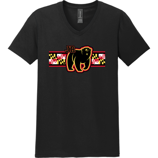 MD Jr. Black Bears Softstyle V-Neck T-Shirt