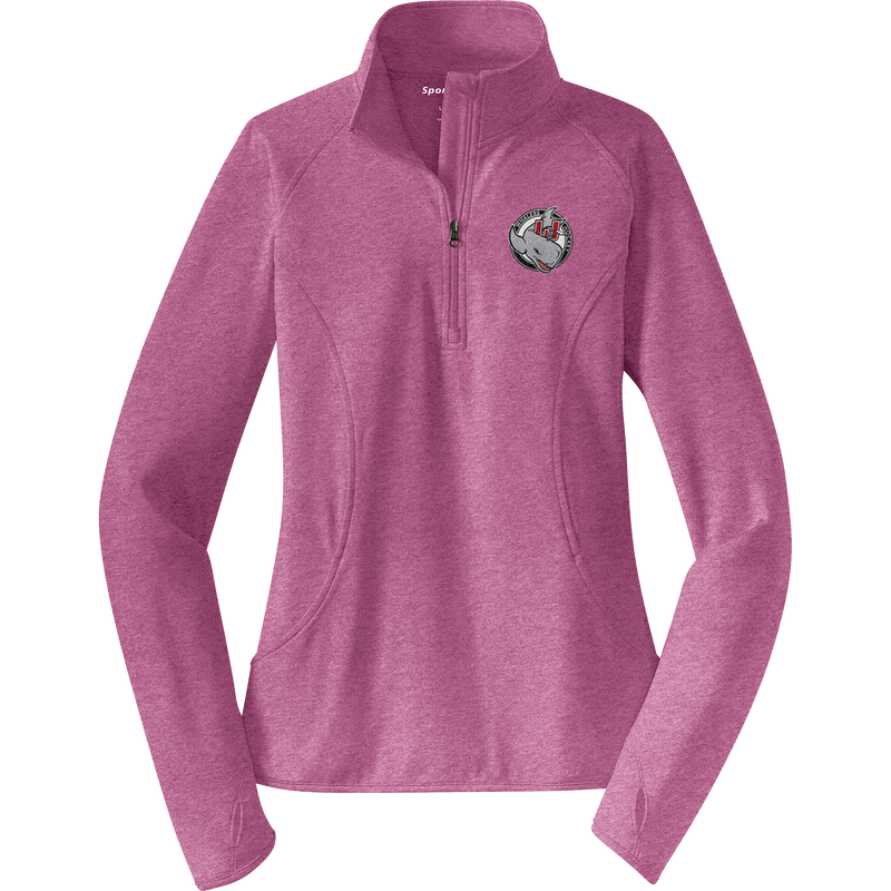 CT Whalers Tier 2 Ladies Sport-Wick Stretch 1/4-Zip Pullover