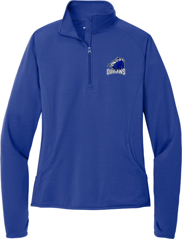 Brandywine Outlaws Ladies Sport-Wick Stretch 1/4-Zip Pullover