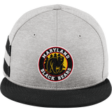 Maryland Black Bears New Era Shadow Heather Striped Flat Bill Snapback Cap