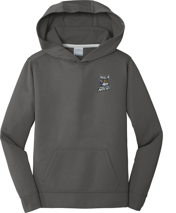 Hard Edge Hockey Youth Performance Fleece Pullover Hooded Sweatshirt