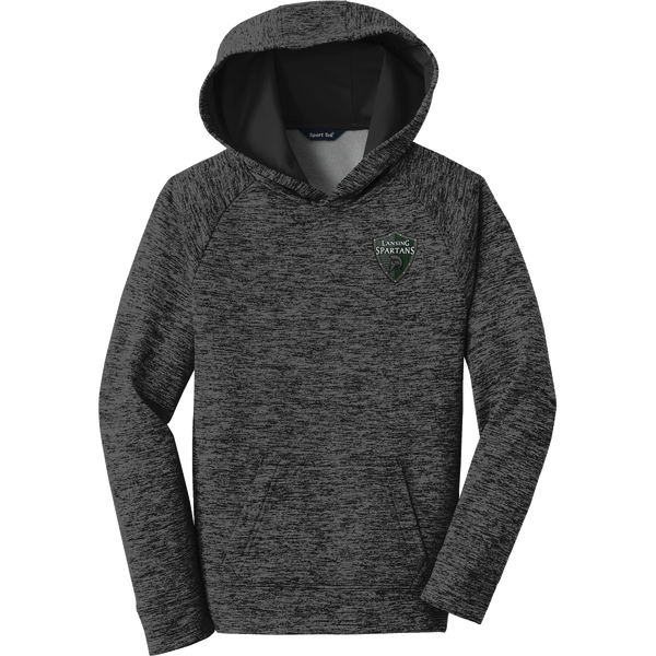 Lansing Spartans Youth PosiCharge Electric Heather Fleece Hooded Pullover